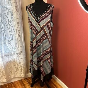 PerSeption Concept - Multicolor Sleeveless Maxi Dress Size 1X